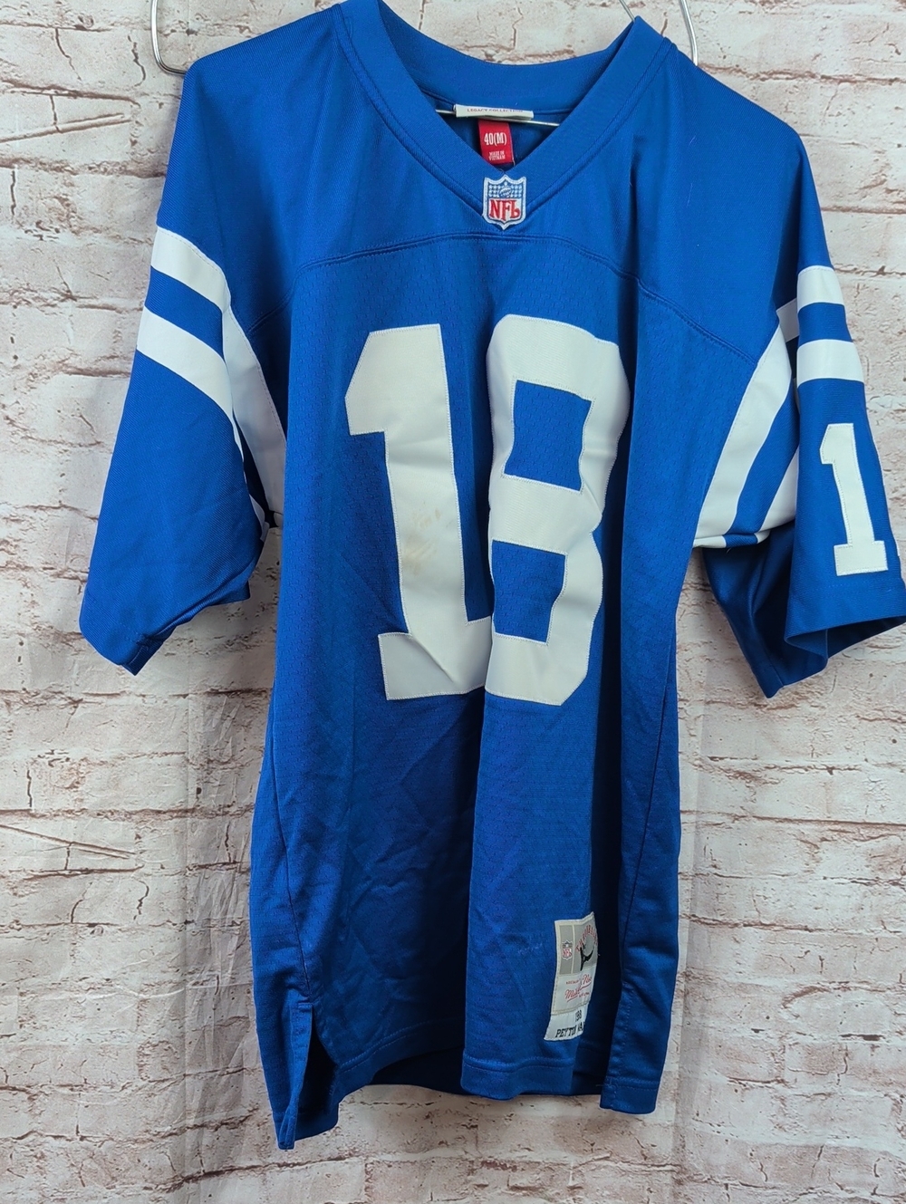 Indianapolis Colts Peyton Manning Blue Vintage Football Jersey Medium Kids